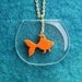 Goldfish Necklace,PlexiglassJewelry,Lasercut Acrylic,Gifts Under 25