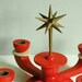 Vintage German Candle Holder, Advent Centerpiece from Erzgebirge