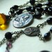 Vintage Rosary Button Necklace Key to the Kingdom Recycled Rosary Beads Jewelry