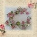 Broken China Bracelet - Charm Bracelet - Handmade Vintage China Bracelet - Pink Rose Bracelet