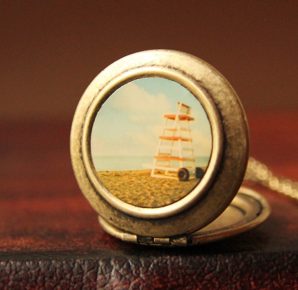 Summer Is When...- Beach Scene Photo Locket Necklace