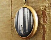 Photo Locket - The Queen- Winter Forest Queen Wearable Art Locket Necklace