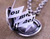 Tiny Charm Locket Necklace - You Had Me At Hello - Silver Edition