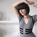 Elastic Harness -  Black with Gold OR Silver buckles - S/M