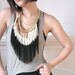 Fringe Necklace - Black, Champagne, Rust