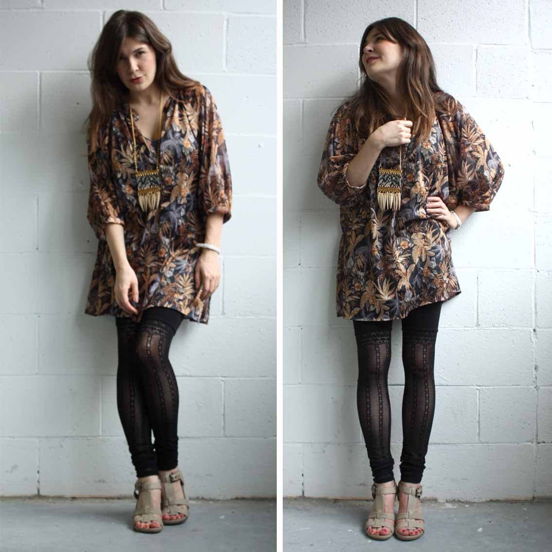 Lace Leggings - Subtle Faux Thigh High - S, M, L
