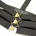 Elastic Harness -  Black with Gold OR Silver buckles - S/M