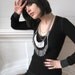 Maximum Fringe Necklace - Grey, Black, White