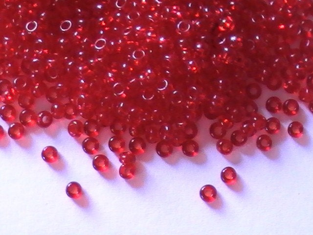 Red Garnet Czech Glass Seed Bead DIY Jewelry Supplies 10/0 1000 Beading Beadweaving Loom Necklace Bracelet Earrings Anklet DragonflyRidge