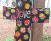 Love Polka Dot Cross (14 inch)