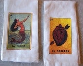 Loteria napkin set retro mexico spanish pop culture mexicana kitsch