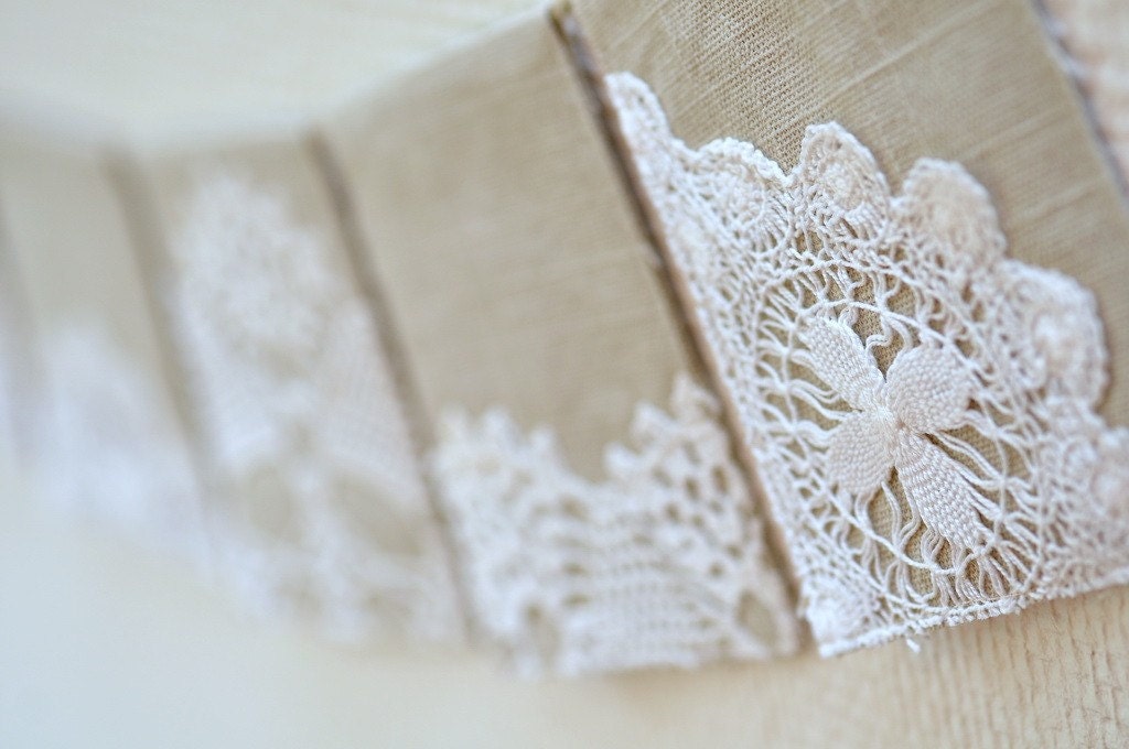 Vintage doily bunting
