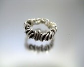 Sterling Silver Scrap Wrap Ring - size 9