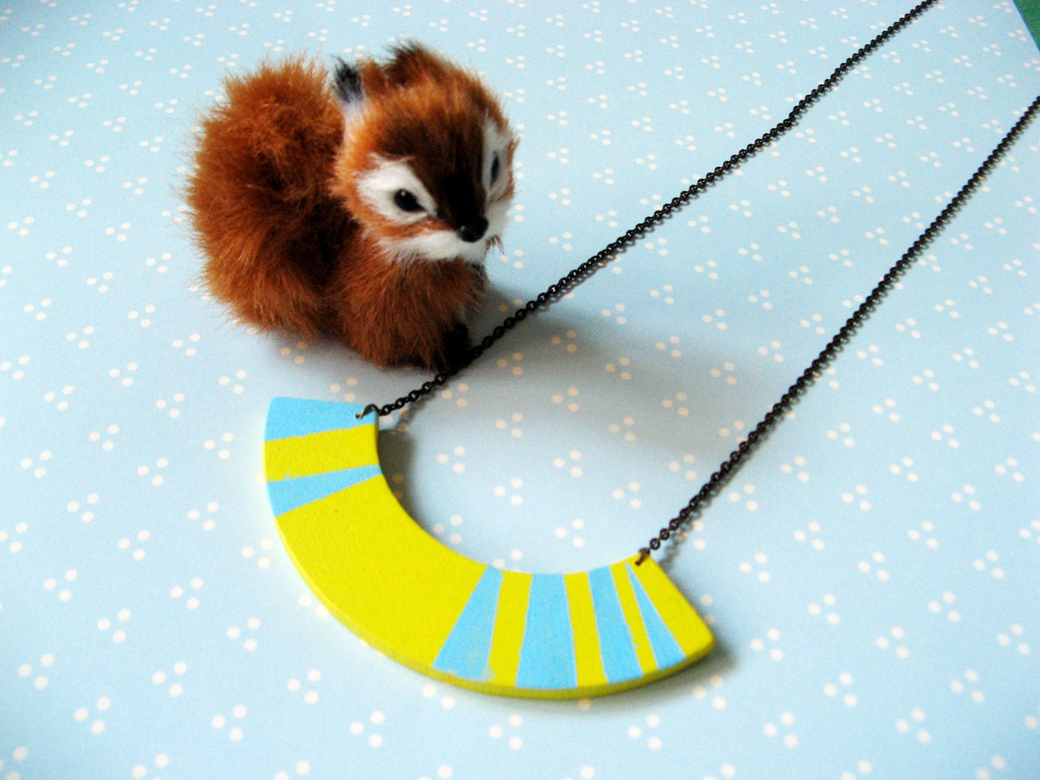 Yellow Smile - Sunshine Wooden Necklace