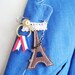 BROOCH - Romantic Paris Eiffel Tower Go France