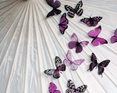 20 pack of Plum Butterflies great for decorations, Cake Toppers, table decor or childrens rooms