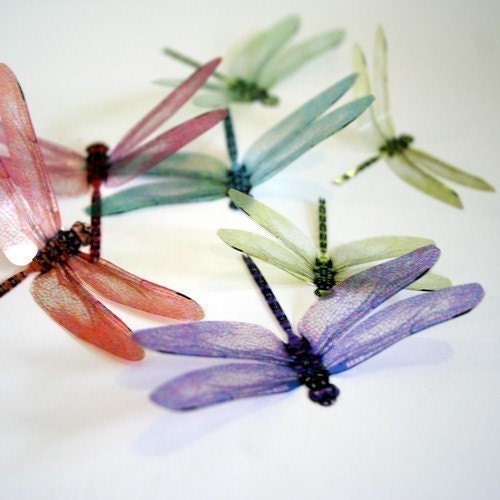 DF002 - 12 x 3D Dragonflies Suitable for Scrapbooking, Weddings and Decorations