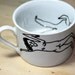 Hand Painted Decorative Cup / Mug - The Swimmers