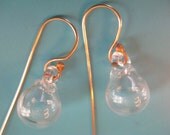 Gold and Glass Earrings