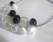 Black and Silver Foil Necklace