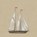 Little Ship At Sea- print of original gouache painting