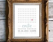 one little heart  - birth announcement