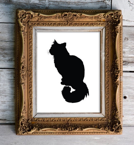 Custom Pet Silhouette Print