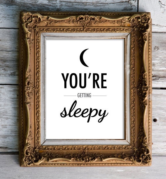 you're getting sleepy - original art print - great for nursery