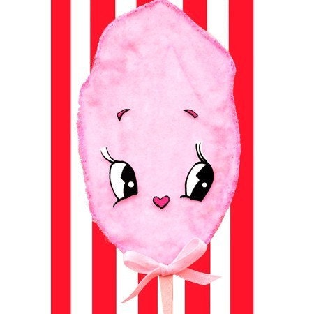 cotton candy print aceo size LITTLE MISS YUM