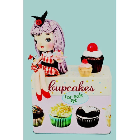 cupcake doll print 8 x 12  CUPCAKES FOR SALE