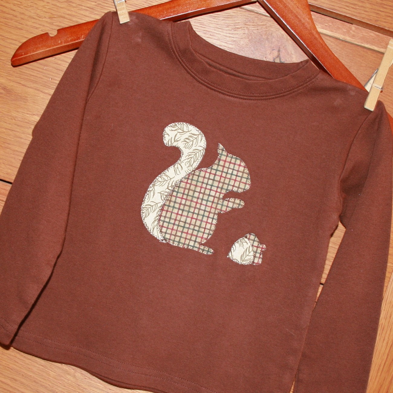 Squirrel and Acorn Shirt - Short or Long Sleeved T sizes 0-3 months to 6t