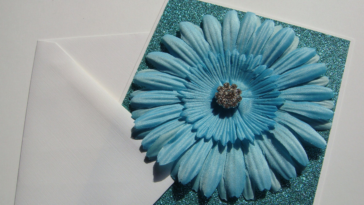 Aqua Sparkle Flower Bloom