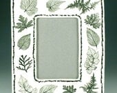 Green Stoneware 3x5 Photo Frame