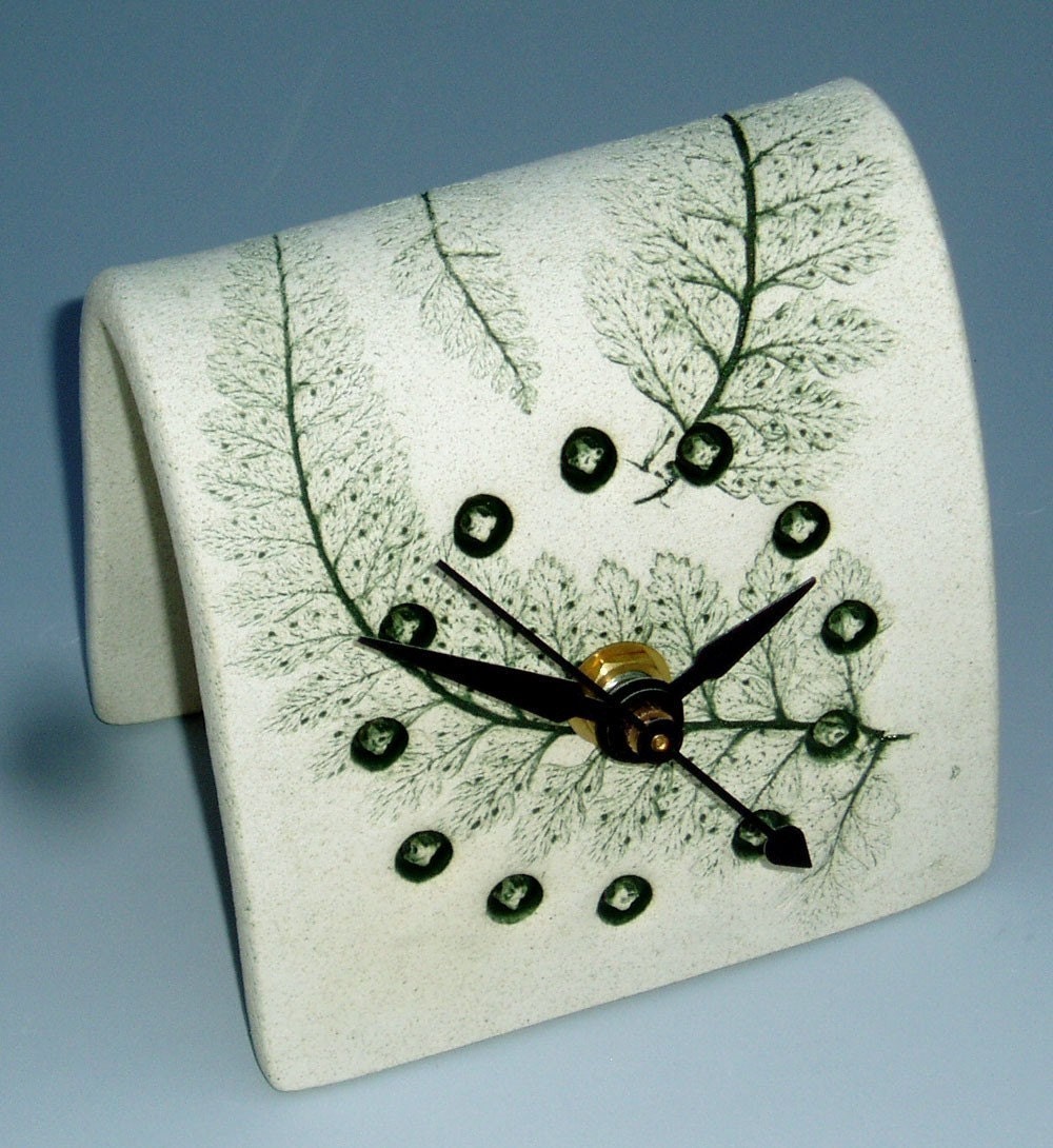 Green Fern Clock