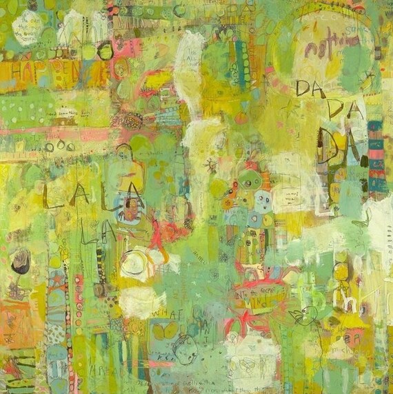 Jennifer Mercede Abstract Paper Print ' Happen'