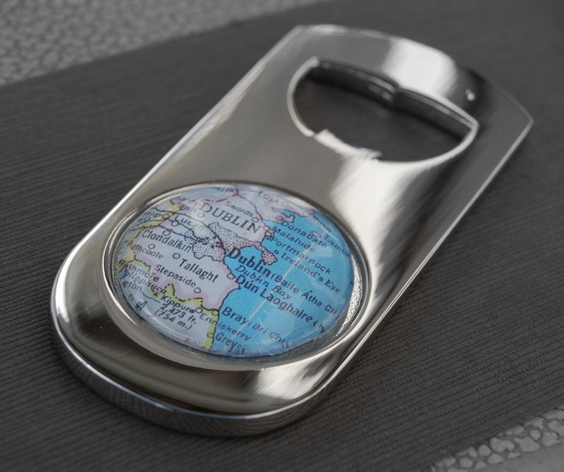 Dublin Ireland Bottle Opener - Vintage Map - Great Guy Gift
