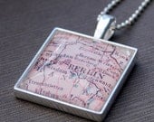 Berlin Germany - Map Necklace Pendant - Great Gift