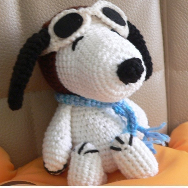 Amigurumi Pilot Snoopy Puppy Dog Crochet Pattern christmas