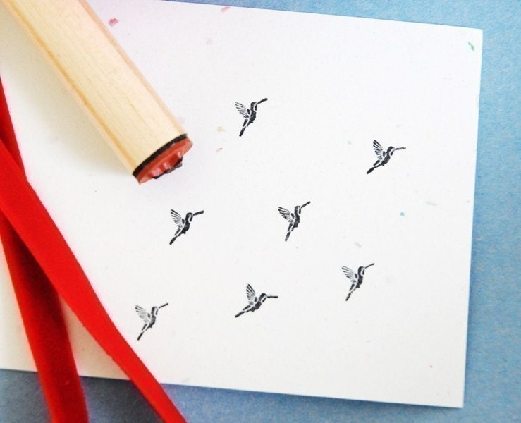 Hummingbird Solid Rubber Stamp