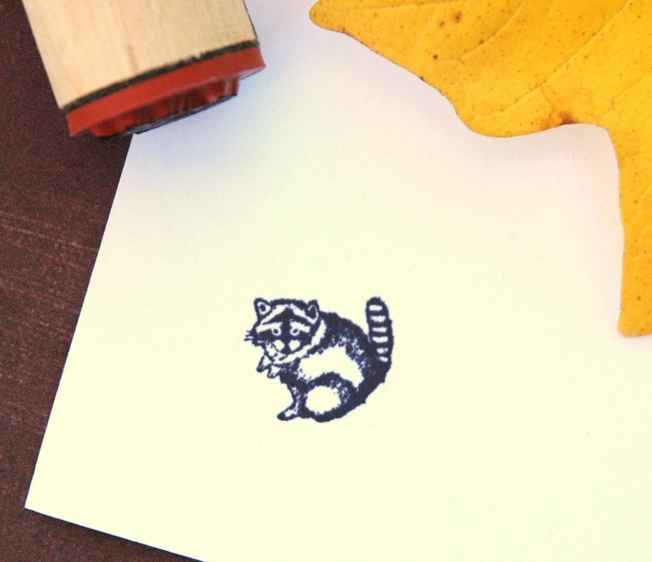 Raccoon Rubber Stamp