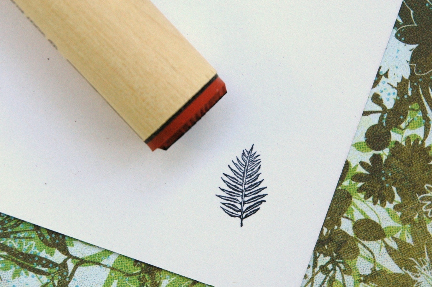 Palm Fern Rubber Stamp