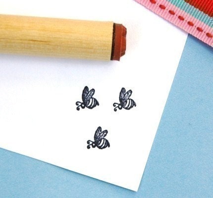 Cute Bee Rubber Stamp