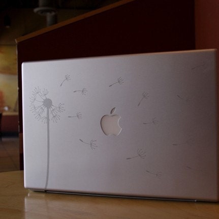 Etched Glass Dandelion Blowing in the Wind Car or Laptop Decal