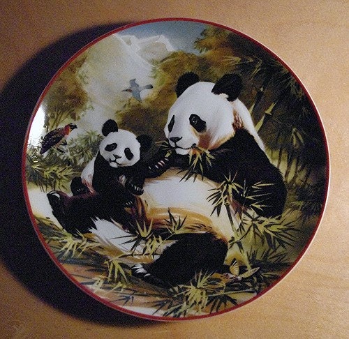 World Wildlife Fund collector panda plate