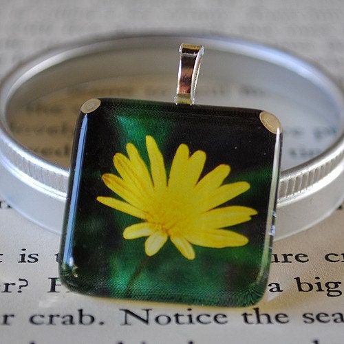 Simply Sweet Photo Glass Tile Pendant by Happy Shack Designs
