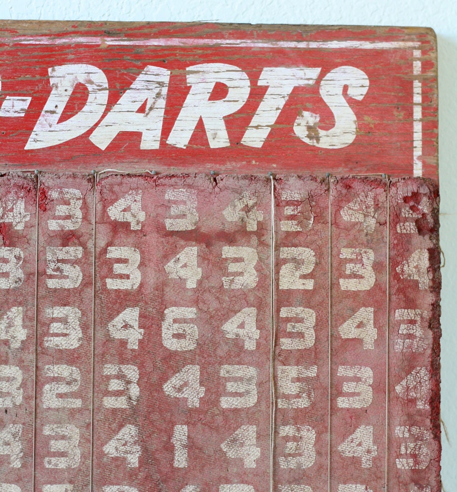 Vintage Carnival Sign - Addem Up Darts