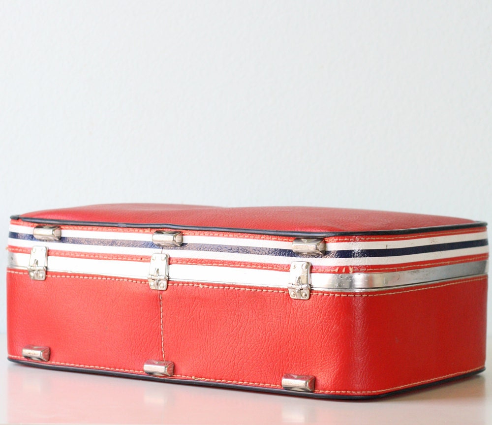 Vintage Red Suitcase by Ventura