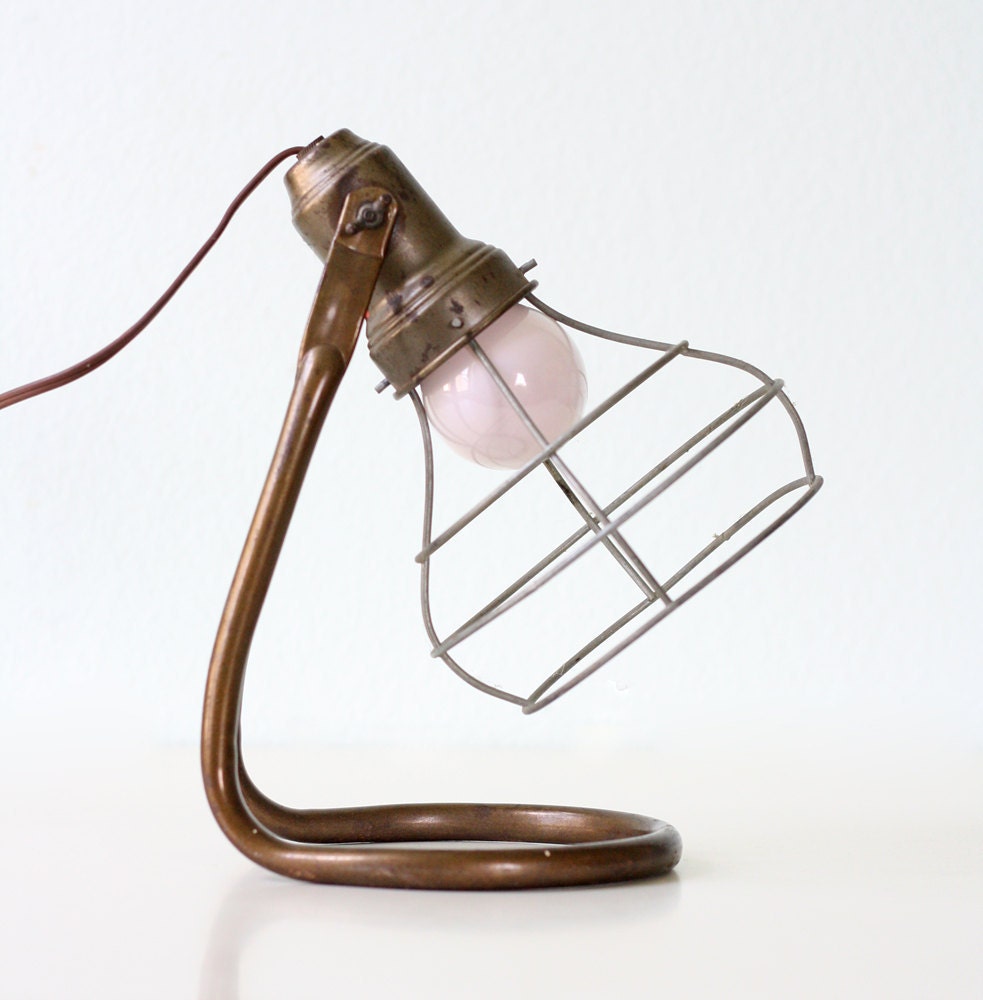 Industrial Caged Lamp