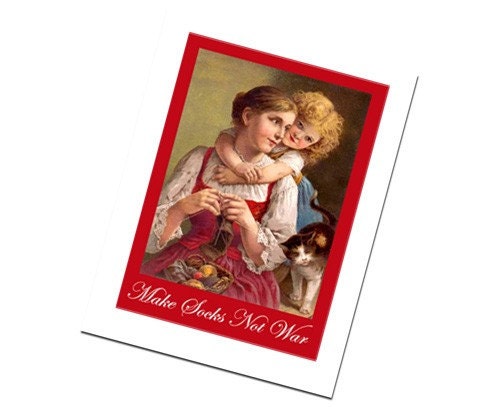 Note Card Gift for Knitters Funny Humorous - Make Socks...
