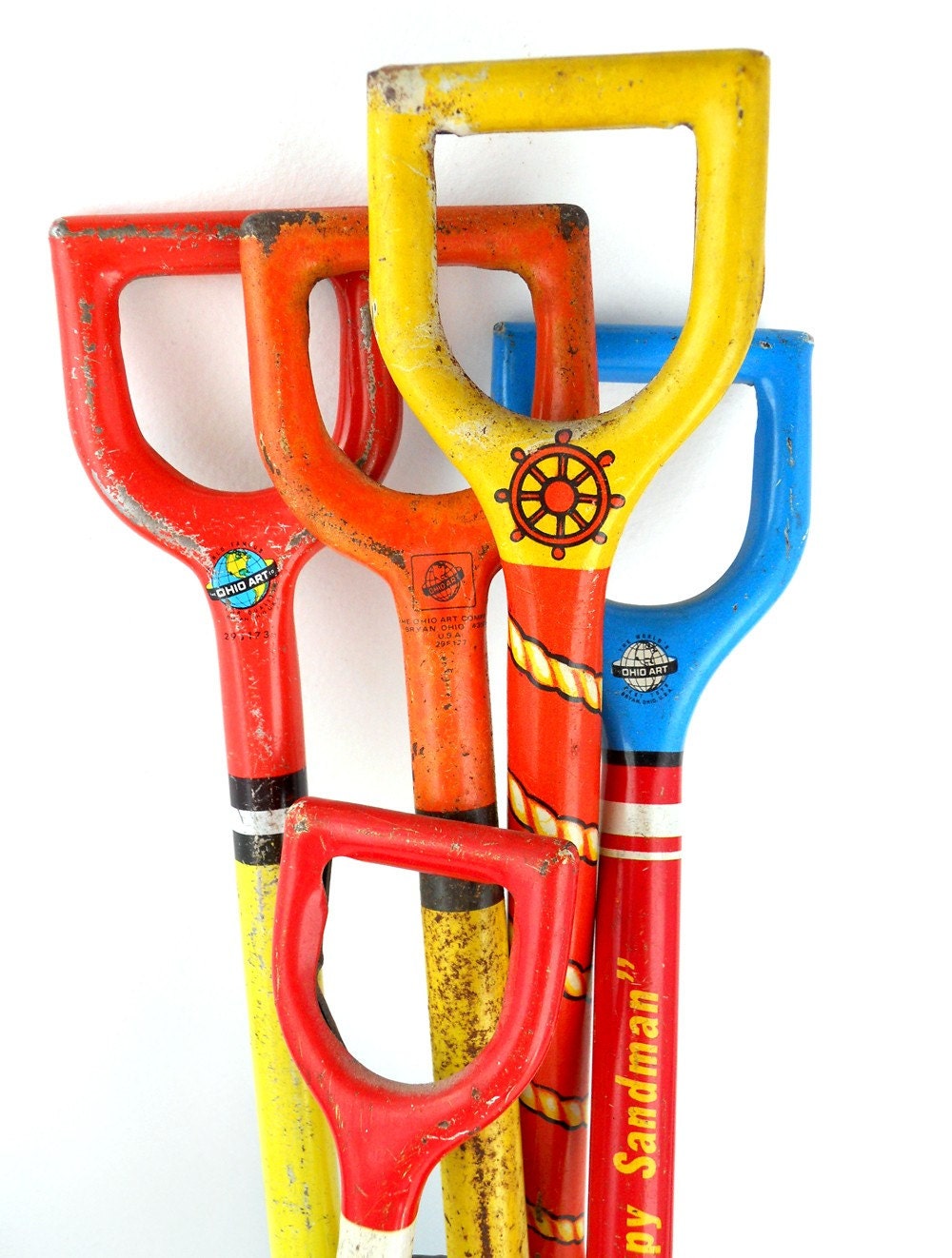 An Instant COLLECTION of Tin SHOVELS - Set of 5